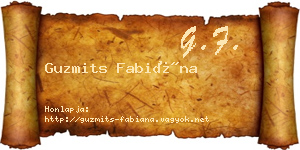 Guzmits Fabiána névjegykártya